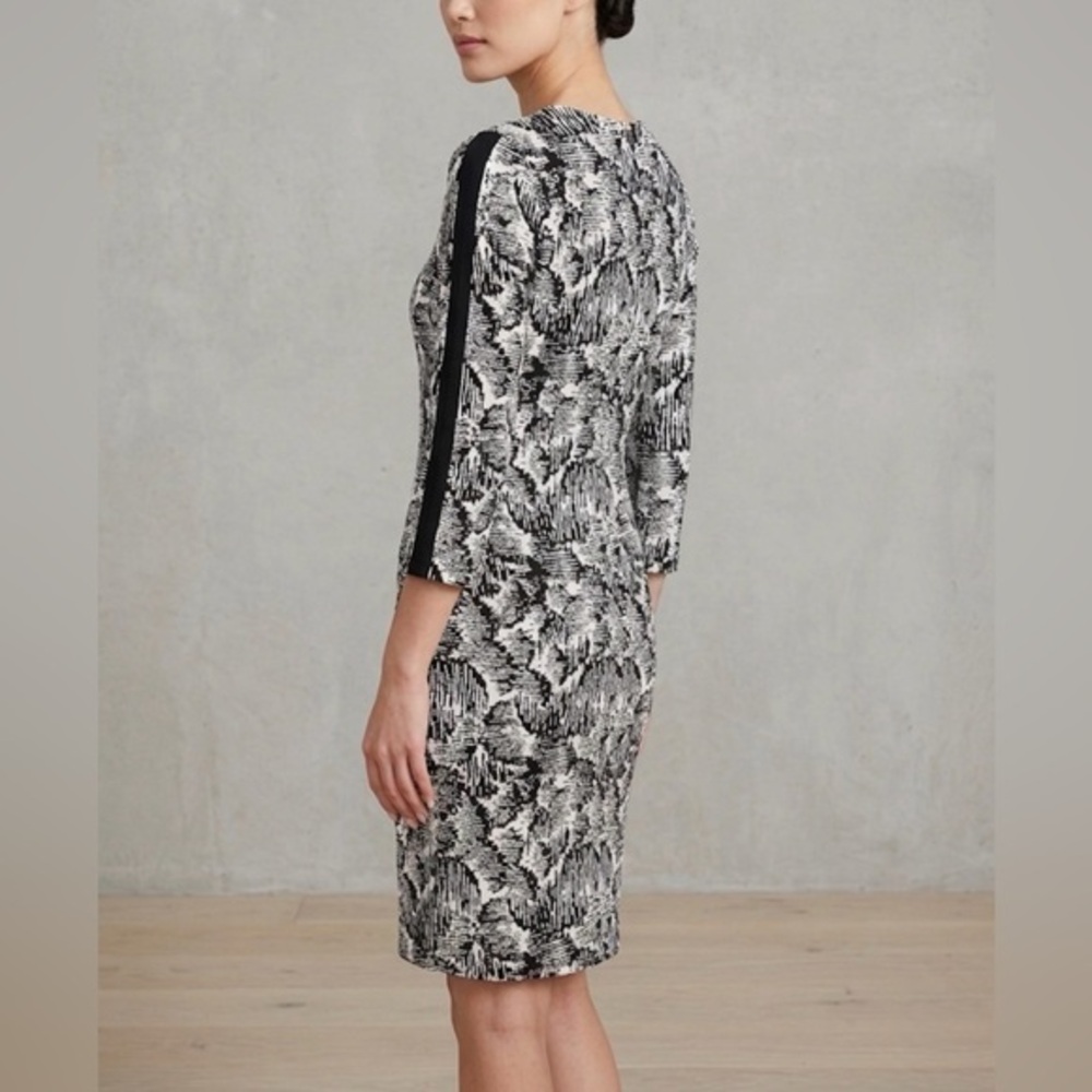 HUNTER BELL NYC Nikki Black White Jacquard Sheath Dress NWT